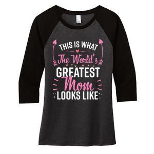 Womens Best Mom Best Mother Women's Tri-Blend 3/4-Sleeve Raglan Shirt