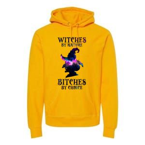 Witches By Nature Bitches By Choice Funny Halloween Witch Meaningful Gift Premium Hoodie