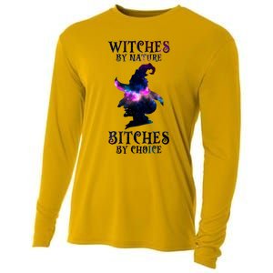 Witches By Nature Bitches By Choice Funny Halloween Witch Meaningful Gift Cooling Performance Long Sleeve Crew