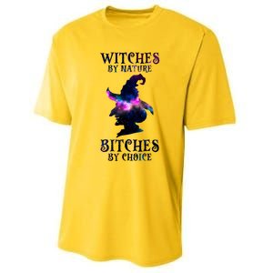 Witches By Nature Bitches By Choice Funny Halloween Witch Meaningful Gift Performance Sprint T-Shirt