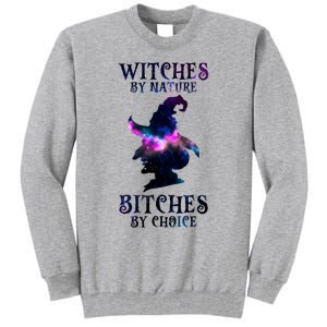 Witches By Nature Bitches By Choice Funny Halloween Witch Meaningful Gift Tall Sweatshirt