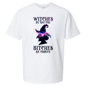 Witches By Nature Bitches By Choice Funny Halloween Witch Meaningful Gift Sueded Cloud Jersey T-Shirt