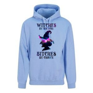 Witches By Nature Bitches By Choice Funny Halloween Witch Meaningful Gift Unisex Surf Hoodie