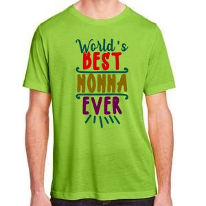 World's Best Nonna Ever Gift For Mothers Day, Mothers Adult ChromaSoft Performance T-Shirt