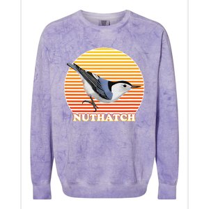 White Breasted Nuthatch Bird Birdlover Birdwatcher Biologist Colorblast Crewneck Sweatshirt