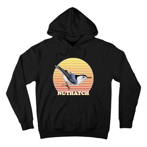 White Breasted Nuthatch Bird Birdlover Birdwatcher Biologist Hoodie