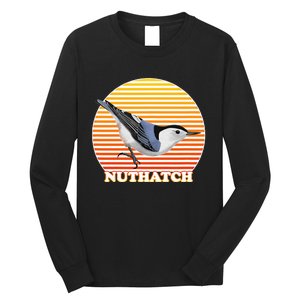 White Breasted Nuthatch Bird Birdlover Birdwatcher Biologist Long Sleeve Shirt