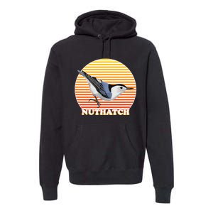 White Breasted Nuthatch Bird Birdlover Birdwatcher Biologist Premium Hoodie