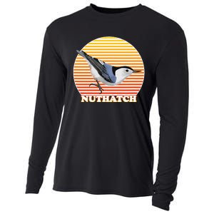 White Breasted Nuthatch Bird Birdlover Birdwatcher Biologist Cooling Performance Long Sleeve Crew