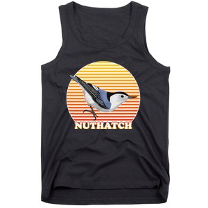 White Breasted Nuthatch Bird Birdlover Birdwatcher Biologist Tank Top