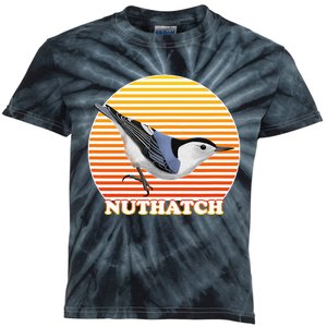 White Breasted Nuthatch Bird Birdlover Birdwatcher Biologist Kids Tie-Dye T-Shirt