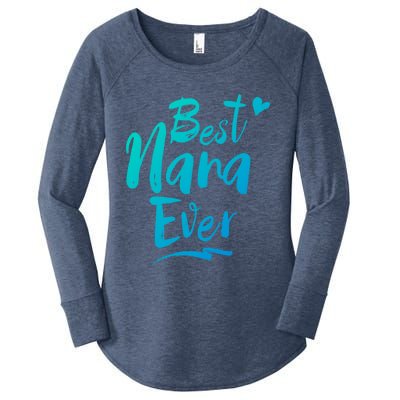 World Best Nana Ever Grandma Gift Women's Perfect Tri Tunic Long Sleeve Shirt