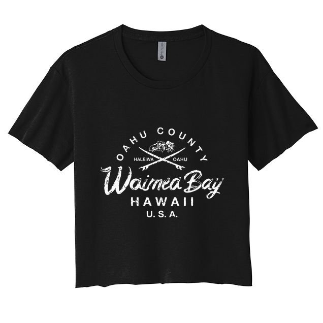 Waimea Bay North Shore Oahu Haleiwa Vintage Crop Top