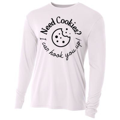 Womens Baking Need Cookies I Can Hook You Up Cooling Performance Long Sleeve Crew