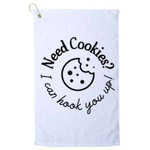 Womens Baking Need Cookies I Can Hook You Up Platinum Collection Golf Towel