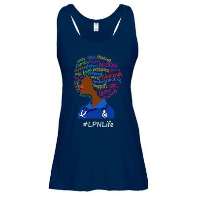 Womens Black Nurse Uniform Afro African LPN Life Nurses Day Ladies Essential Flowy Tank