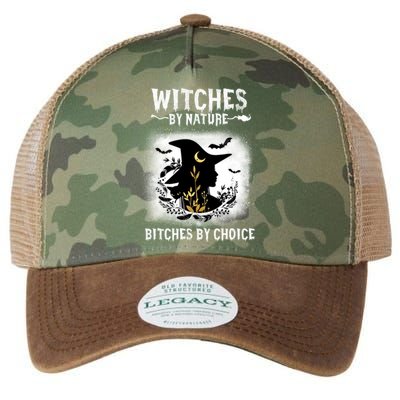 Witches By Nature Bitches By Choice Funny Halloween Gift Legacy Tie Dye Trucker Hat