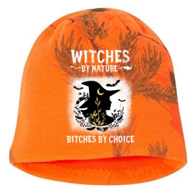 Witches By Nature Bitches By Choice Funny Halloween Gift Kati - Camo Knit Beanie