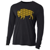 Whereabous Buffalo Ny Yellow Buffalo Hockey Cooling Performance Long Sleeve Crew