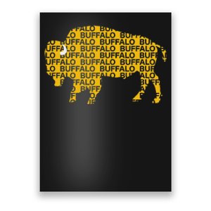 Whereabous Buffalo Ny Yellow Buffalo Hockey Poster