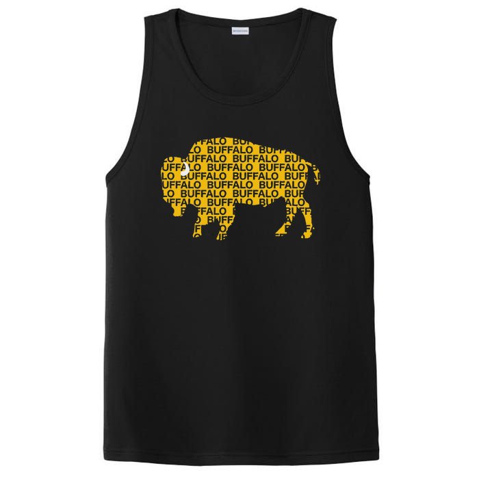 Whereabous Buffalo Ny Yellow Buffalo Hockey PosiCharge Competitor Tank