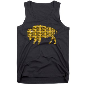 Whereabous Buffalo Ny Yellow Buffalo Hockey Tank Top