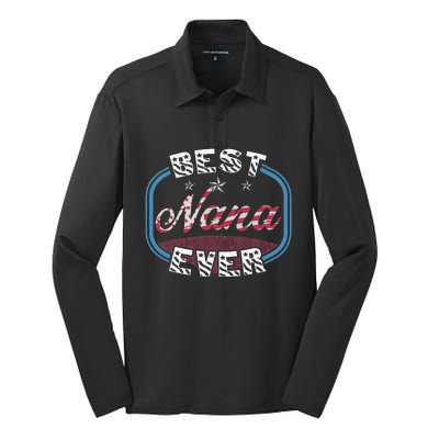 Women's Best Nana Ever Grandma's Birthday And Mother's Day Silk Touch Performance Long Sleeve Polo