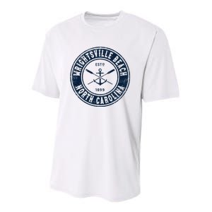 Wrightsville Beach North Carolina Nc Youth Performance Sprint T-Shirt