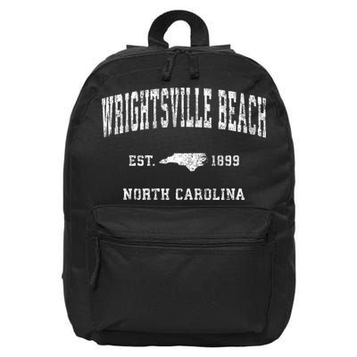 Wrightsville Beach North Carolina Nc Vintage Athletic Sports 16 in Basic Backpack