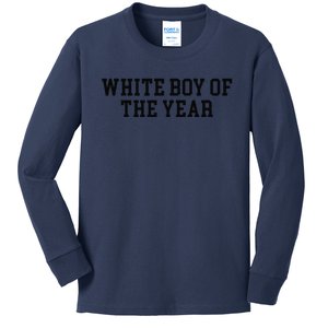 White Boy Of The Year Kids Long Sleeve Shirt