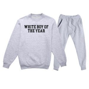 White Boy Of The Year Premium Crewneck Sweatsuit Set