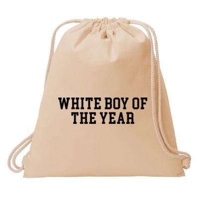 White Boy Of The Year Drawstring Bag