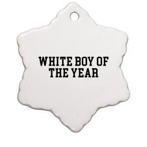 White Boy Of The Year Ceramic Star Ornament