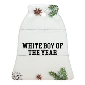 White Boy Of The Year Ceramic Bell Ornament