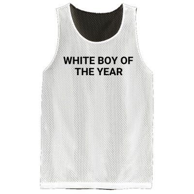 White Boy Of The Year Mesh Reversible Basketball Jersey Tank