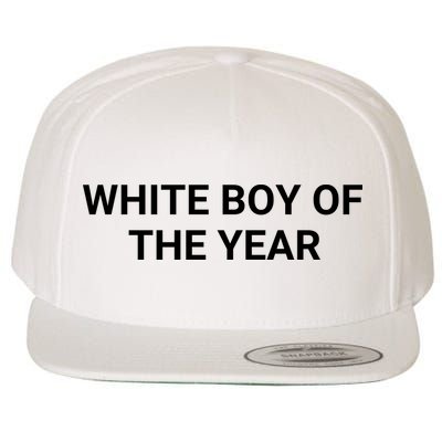 White Boy Of The Year Wool Snapback Cap