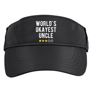 Worlds Best Okayest Uncle Funny Family Matching Costume Adult Drive Performance Visor