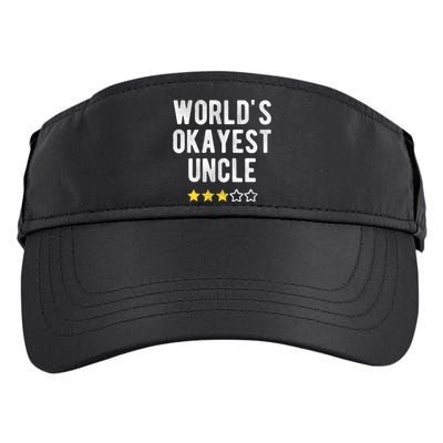 Worlds Best Okayest Uncle Funny Family Matching Costume Adult Drive Performance Visor