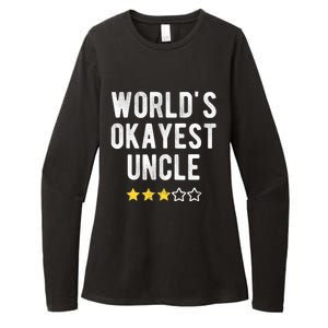 Worlds Best Okayest Uncle Funny Family Matching Costume Womens CVC Long Sleeve Shirt