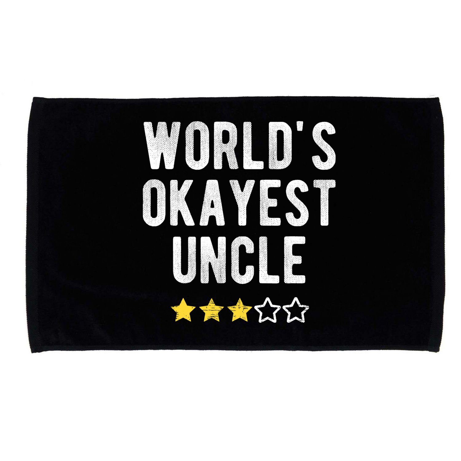 Worlds Best Okayest Uncle Funny Family Matching Costume Microfiber Hand Towel
