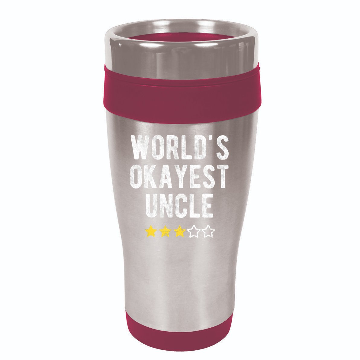 Worlds Best Okayest Uncle Funny Family Matching Costume 16oz Travel Tumbler