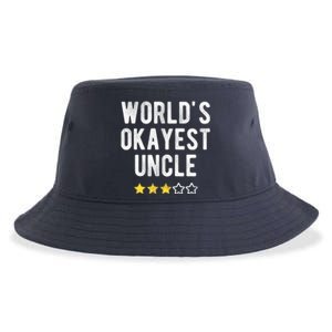 Worlds Best Okayest Uncle Funny Family Matching Costume Sustainable Bucket Hat