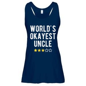 Worlds Best Okayest Uncle Funny Family Matching Costume Ladies Essential Flowy Tank