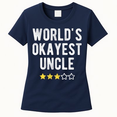 Worlds Best Okayest Uncle Funny Family Matching Costume Womens T-Shirt