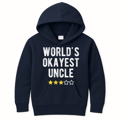 Worlds Best Okayest Uncle Funny Family Matching Costume Kids Hoodie