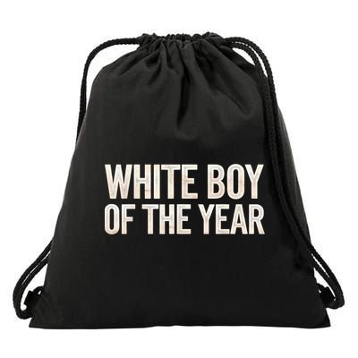 White Boy Of The Year Drawstring Bag