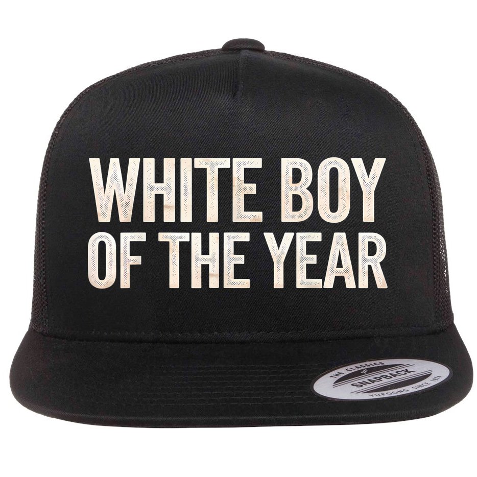 White Boy Of The Year Flat Bill Trucker Hat
