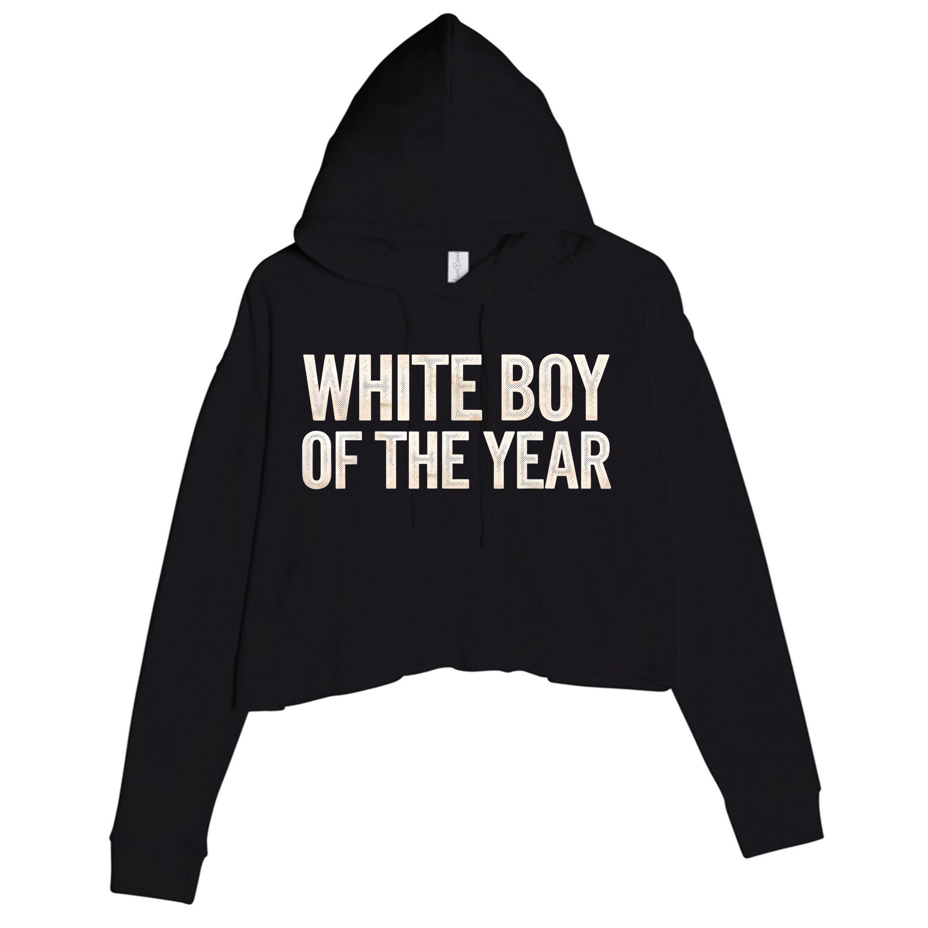 White Boy Of The Year Crop Fleece Hoodie