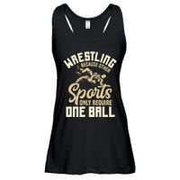 Wrestling Because Other Sports Require One Ball Wrestler  Ladies Essential Flowy Tank