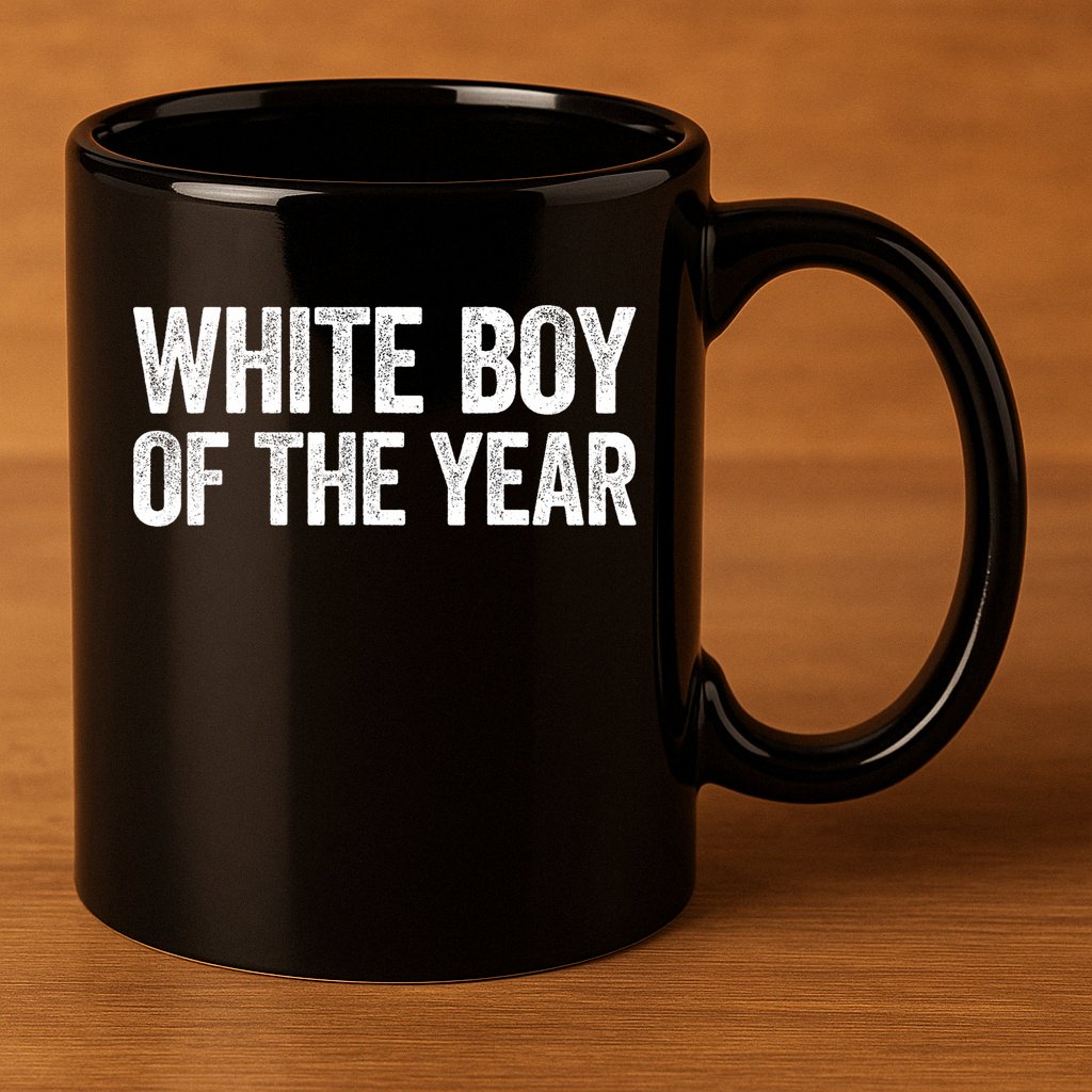 White Boy Of The Year Funny Statement 11oz C Handle Ceramic Mug